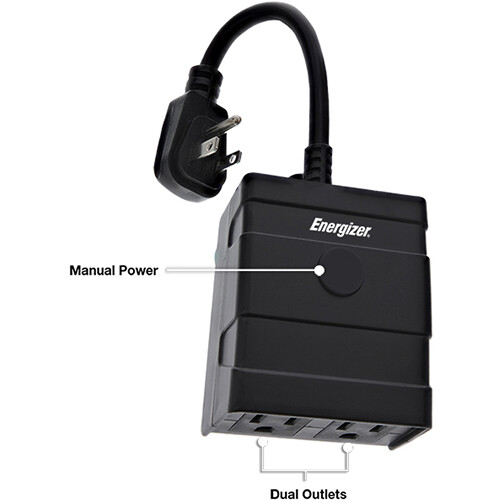 Energizer EOX3-1001-BLK Smart Outdoor Plug